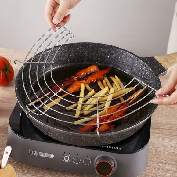 Stainless Steel Oil Drain Frying Oil Drip Rack(1 Rack(36 Cm)) - Picture 1 of 10